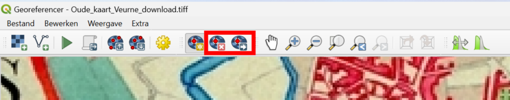 Punten aanpassen in de Georeferenecr van QGIS