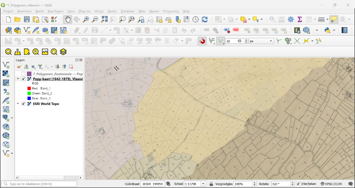 De Popp-kaart in QGIS