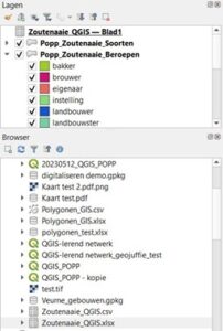 Het browserpaneel in QGIS