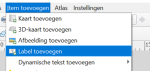 Een label toevoegen in de afdruklay-out van QGIS