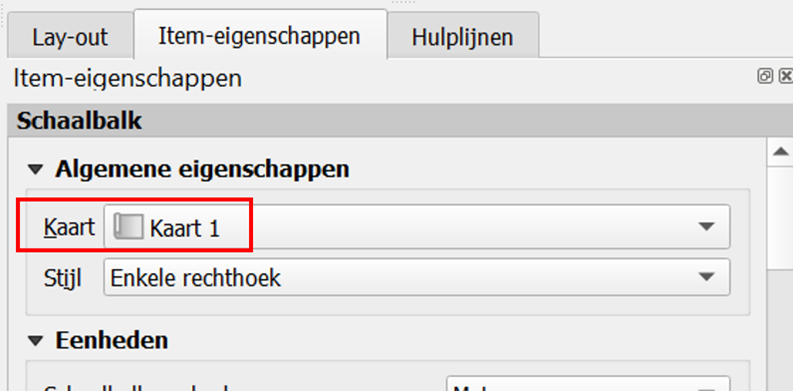 Een schaalbalk toevoegen in de afdruklay-out van QGIS - de juiste basiskaart aanduiden