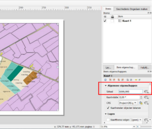 In- en uitzoomen op je kaart in de afdruklay-out van QGIS