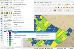 Kaart in QGIS exporteren als geopackage