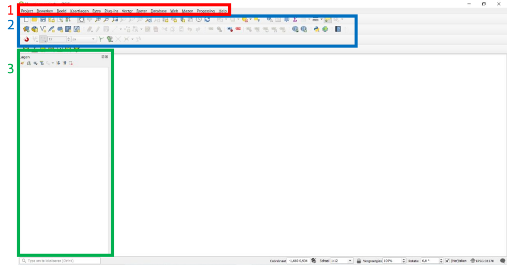 QGIS-omgeving