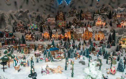 Een foto van de miniatuurkerstdorp van Frank Smet uit Hemiksem