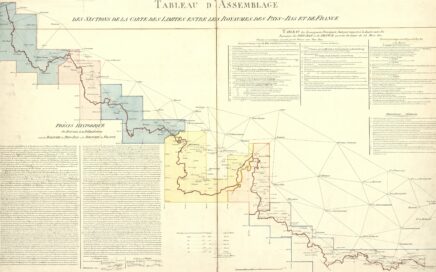 Een historische kaart van de Pays-Bas in Frankijk